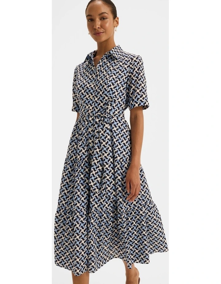 Checkers Shirt Dress in Blue image 6