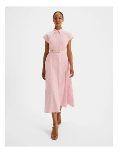 Candice Shirt Dress in Pink