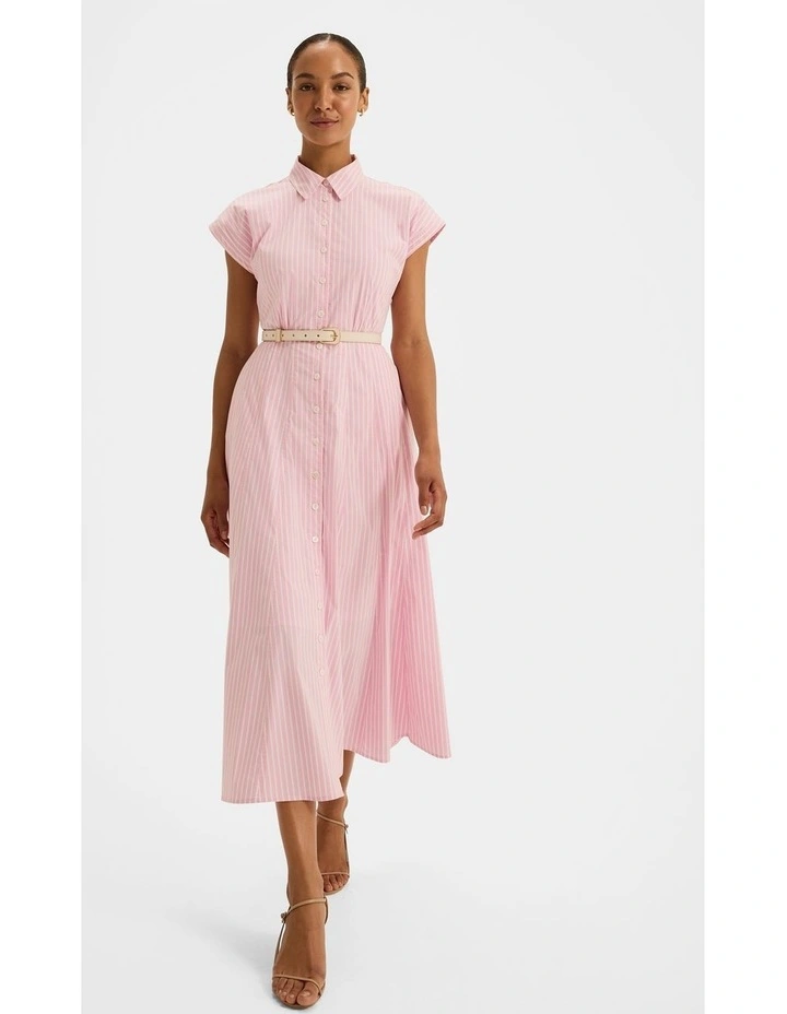 Candice Shirt Dress in Pink image 1