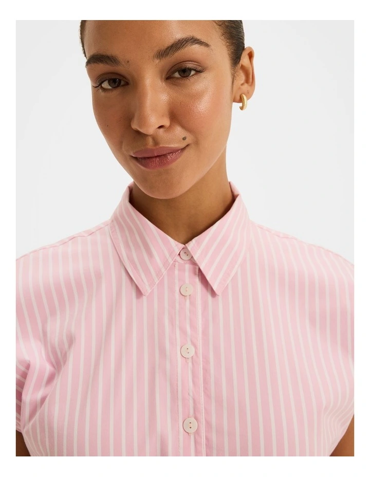 Candice Shirt Dress in Pink image 5