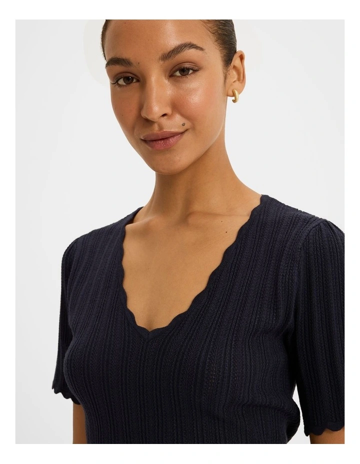 Valetta Knit Top in Ink image 3