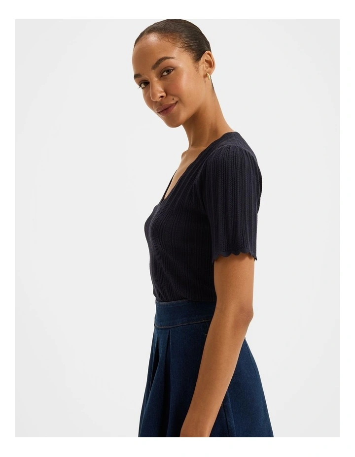 Valetta Knit Top in Ink image 5