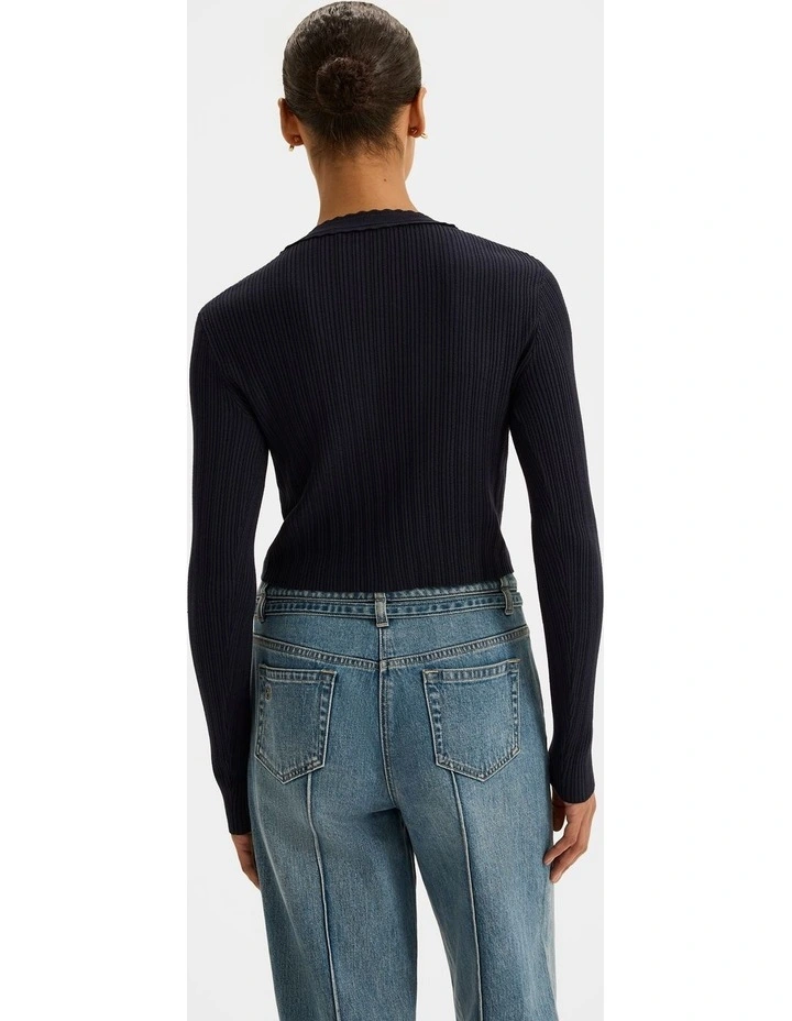 Caitlyn Crop Cardigan in Ink image 2