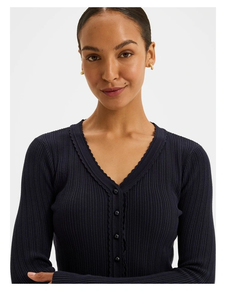 Caitlyn Crop Cardigan in Ink image 4