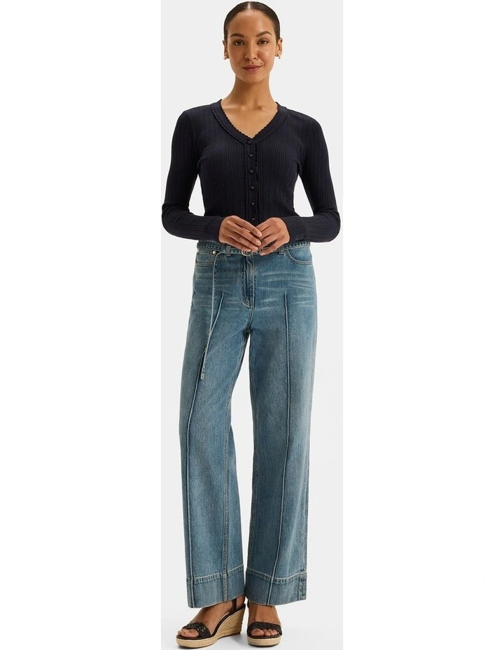 Caitlyn Crop Cardigan in Ink image 6