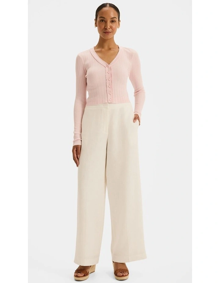 Caitlyn Crop Cardigan in Soft Pink image 6