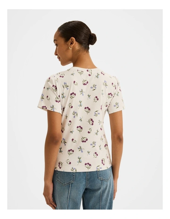 Eliza Cotton Tee in Ivory image 2