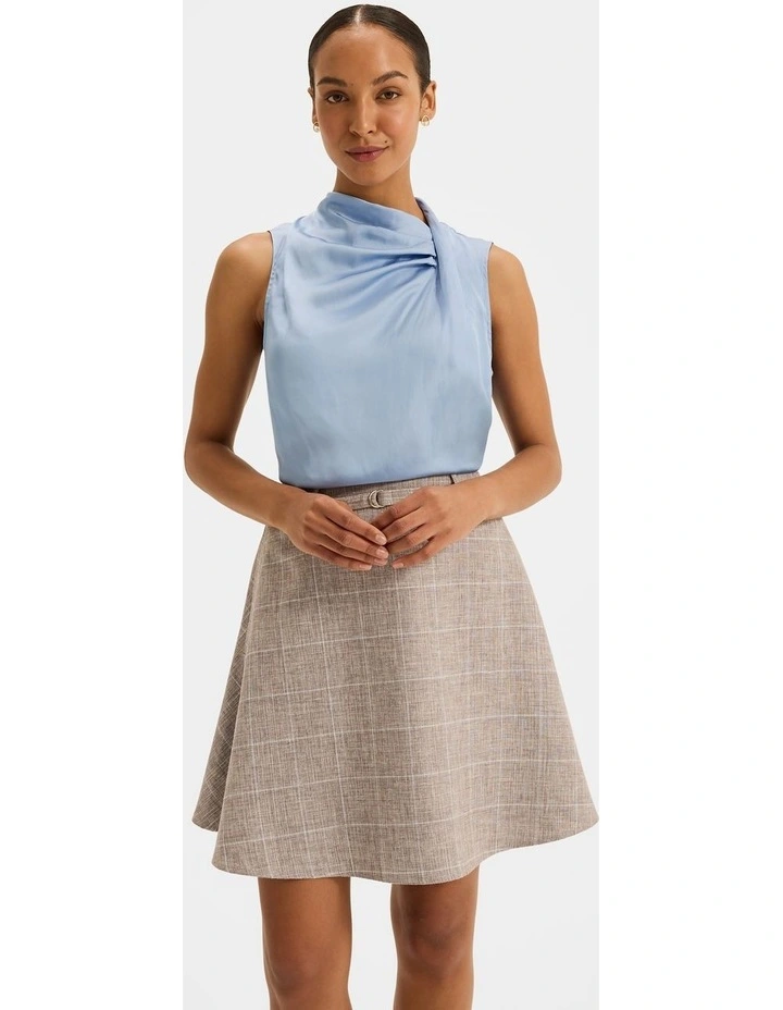 Maeve Twist Neck Blouse in Blue image 5