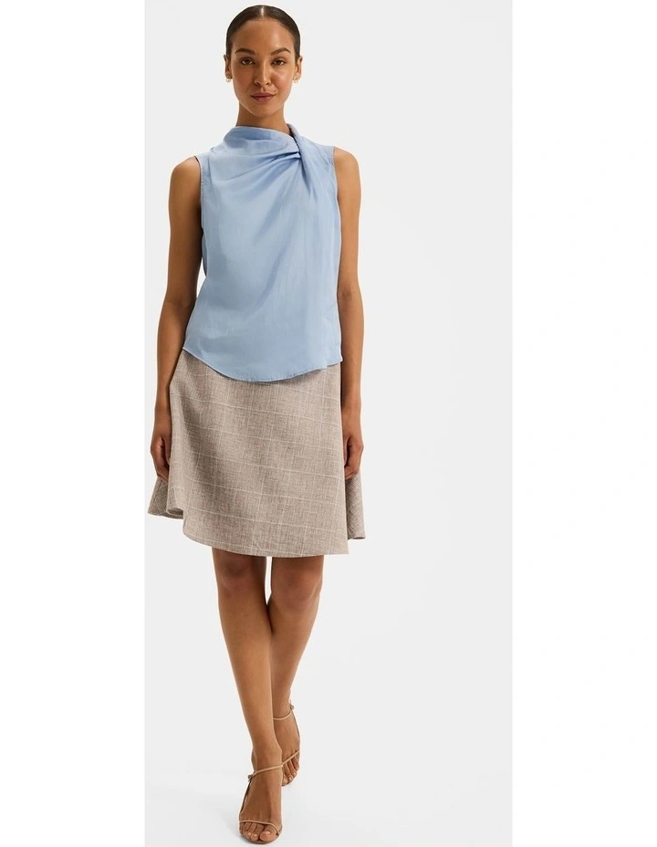Maeve Twist Neck Blouse in Blue image 6