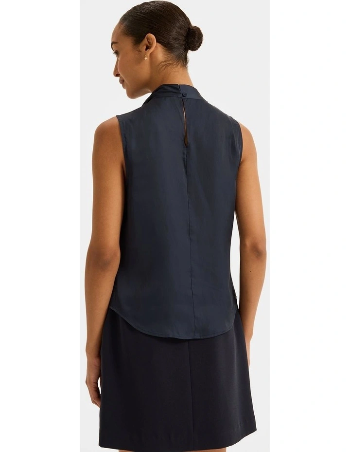 Maeve Twist Neck Blouse in Ink image 2