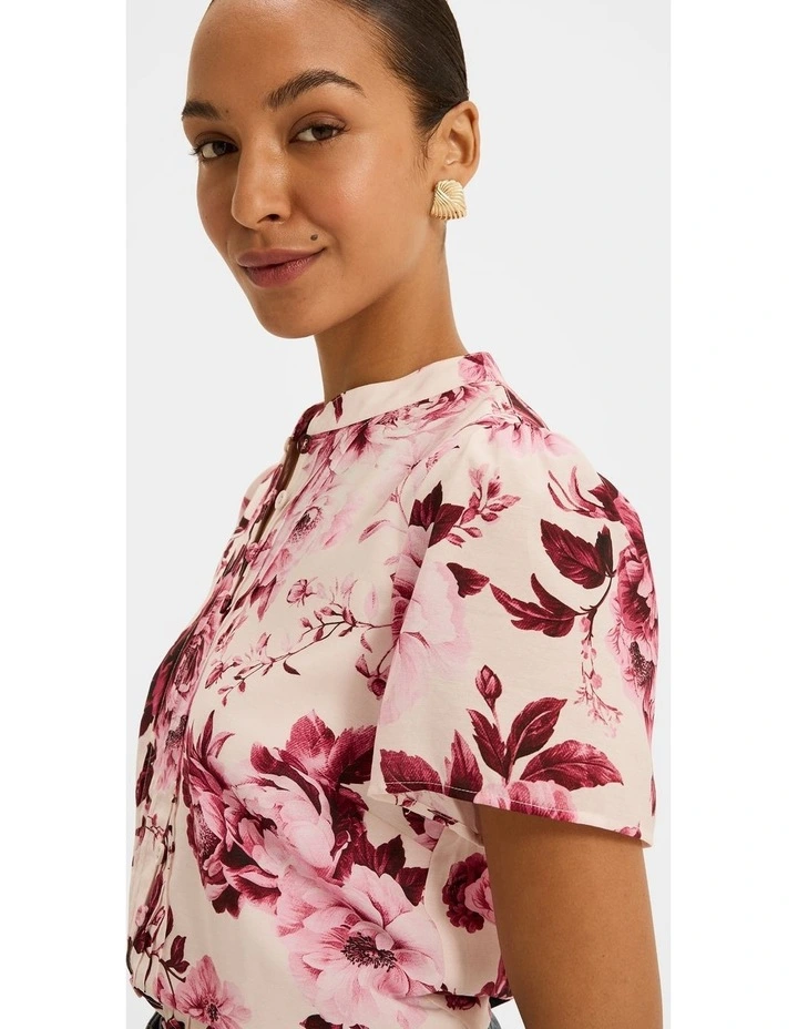 Edie Floral Blouse in Pink image 3
