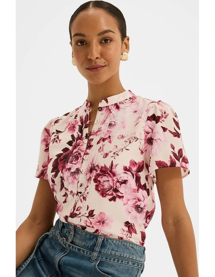 Edie Floral Blouse in Pink image 5