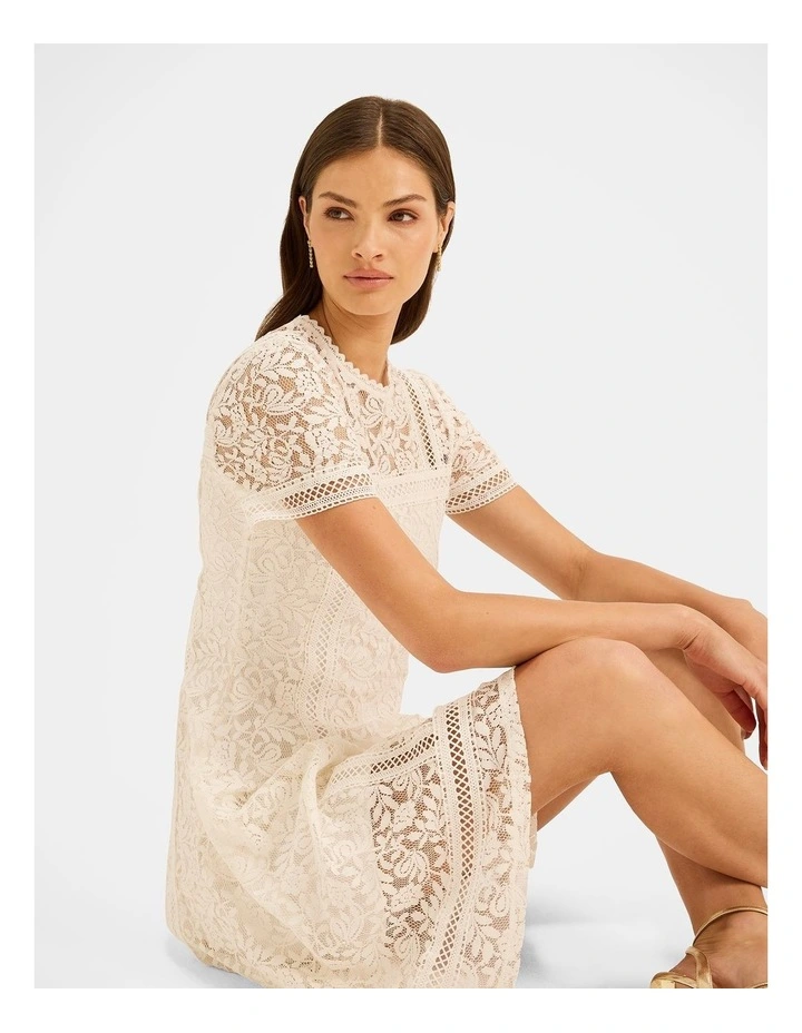 Lacie Dress in Ivory image 3