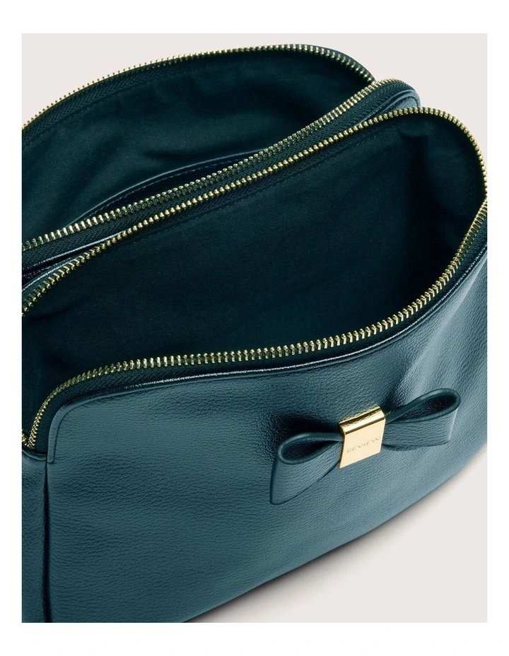Bow Cross Body Bag in Dark Emerald image 4