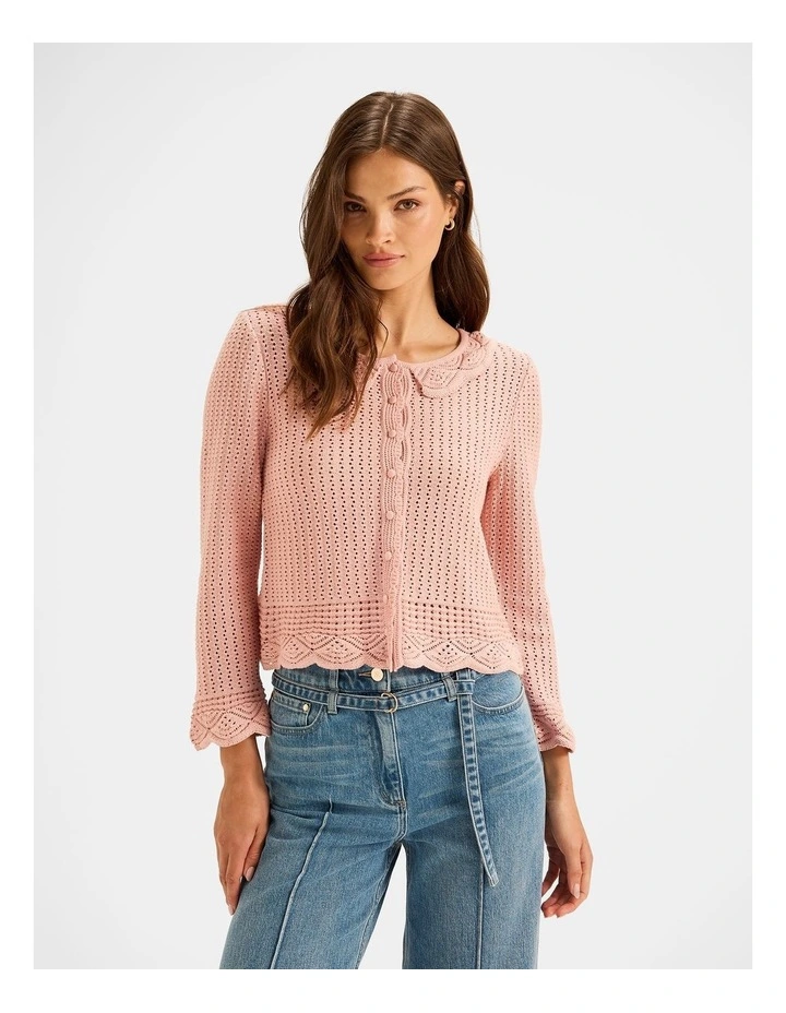 Lisa Cardigan in Pale Blush image 1