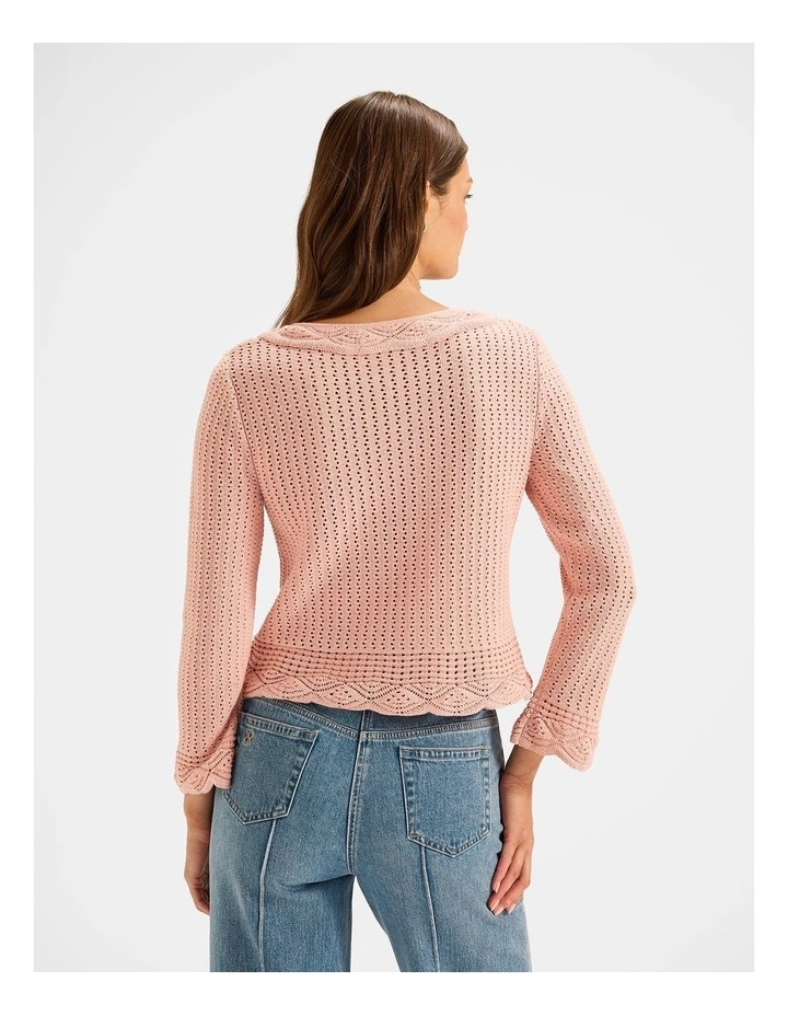 Lisa Cardigan in Pale Blush image 2