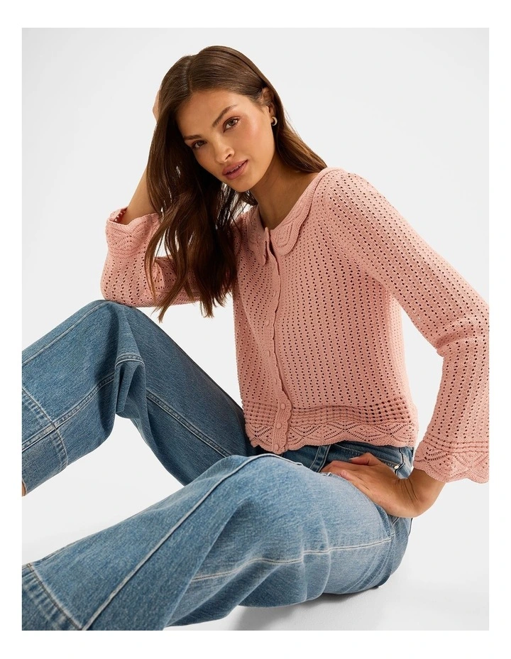 Lisa Cardigan in Pale Blush image 4