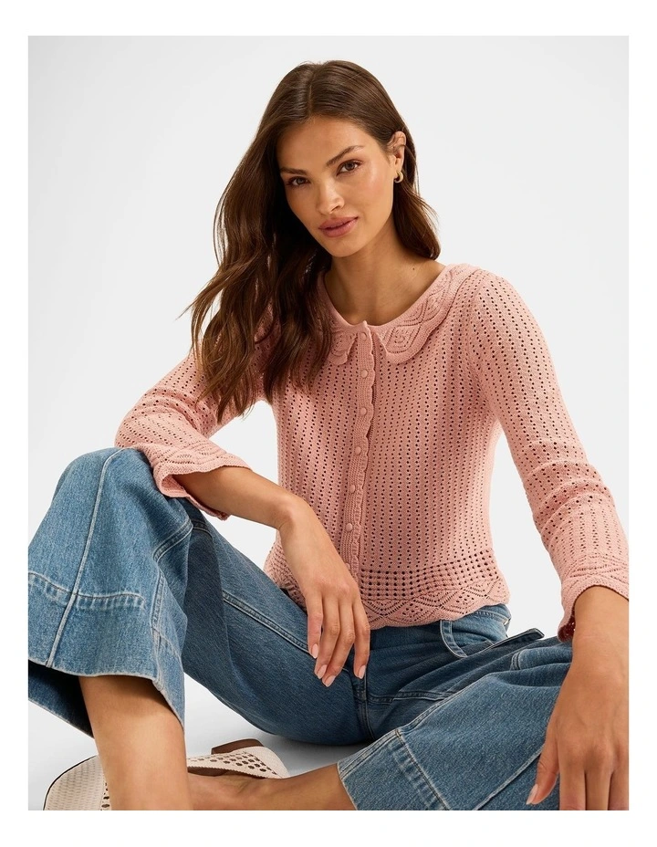 Lisa Cardigan in Pale Blush image 5