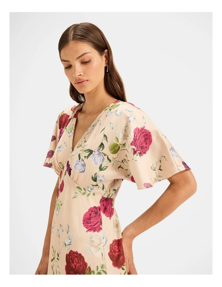 Soiree Satin Dress in Multi image 3