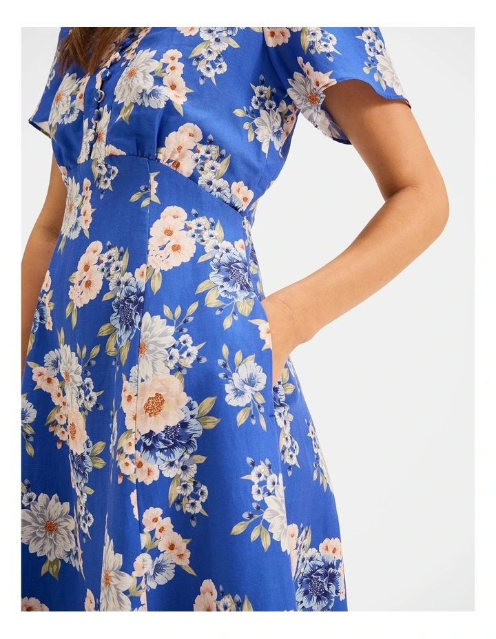 Saltbloom Midi Dress in Sea Blue image 4