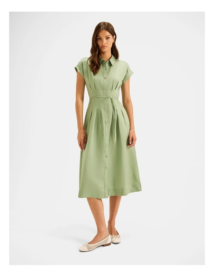 Marine Shirt Dress in Spring Green image 1