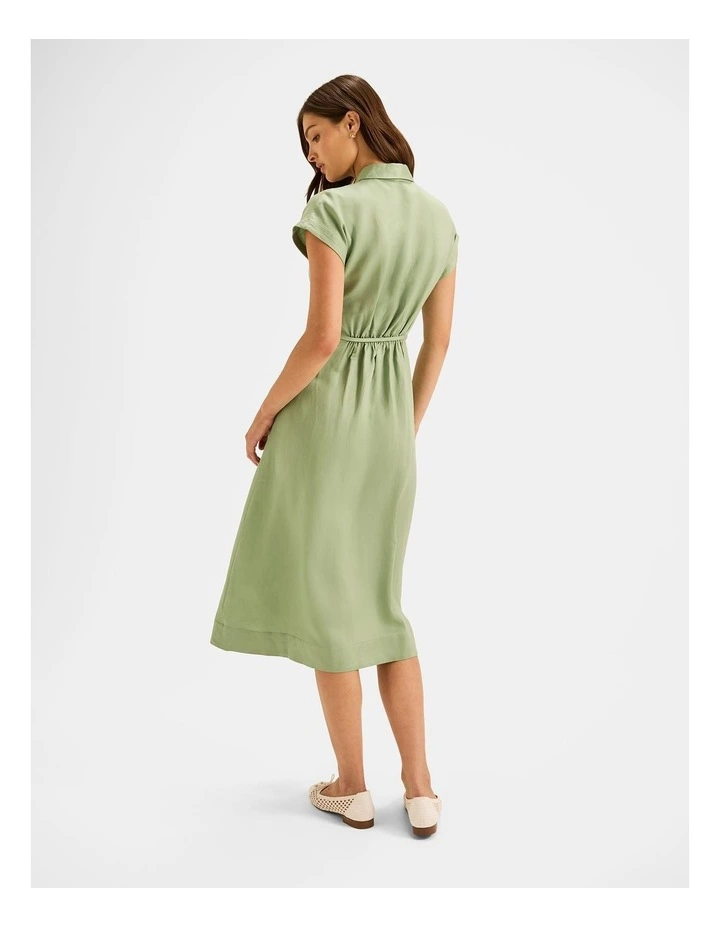 Marine Shirt Dress in Spring Green image 2