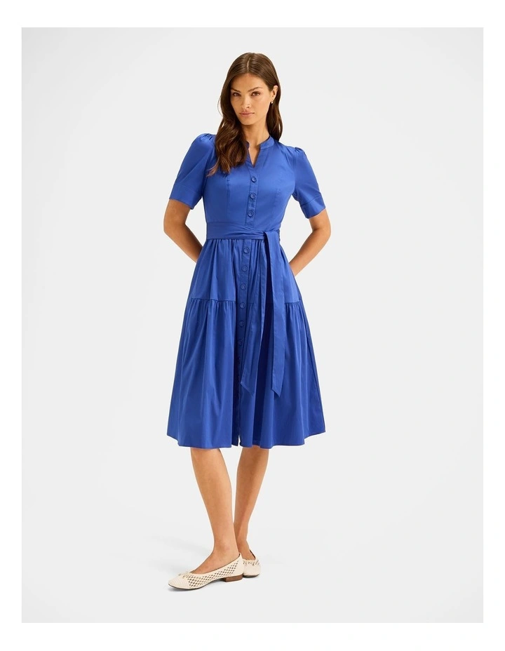 Daniella Shirt Dress in Klein Blue image 1