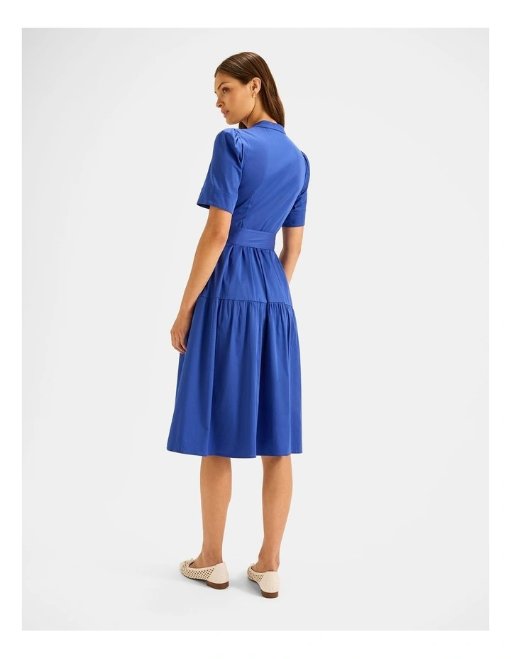 Daniella Shirt Dress in Klein Blue image 2