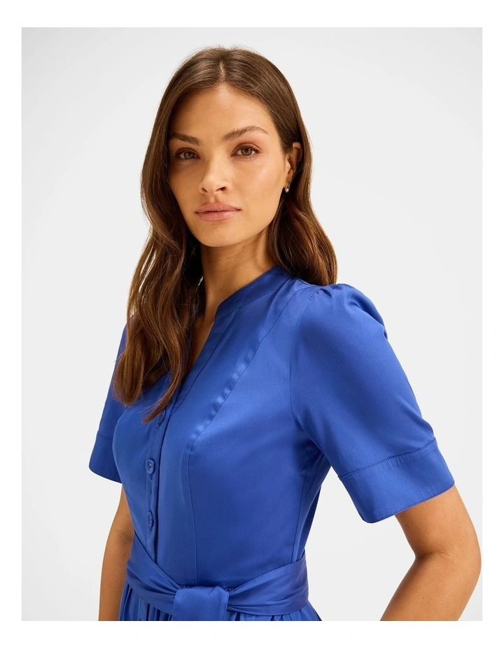 Daniella Shirt Dress in Klein Blue image 3
