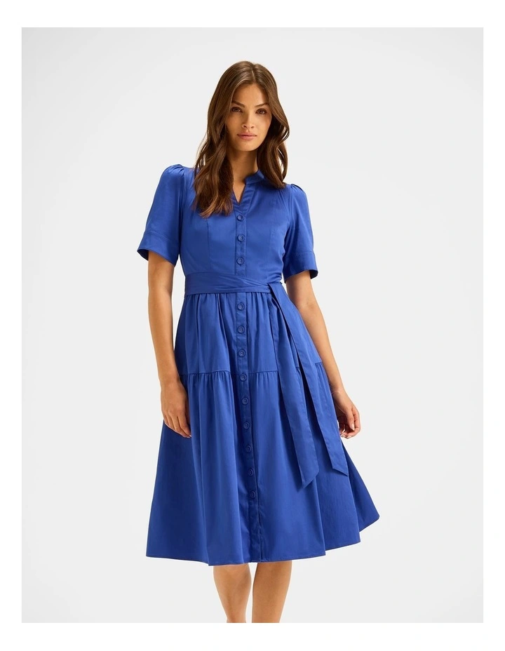 Daniella Shirt Dress in Klein Blue image 5