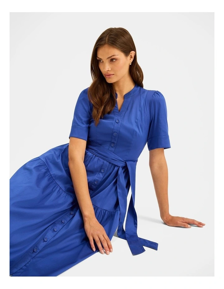 Daniella Shirt Dress in Klein Blue image 6