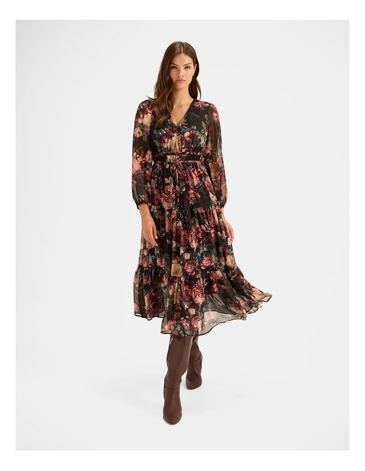 Garden Noir Maxi Dress in Black image 1