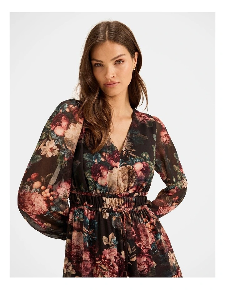 Garden Noir Maxi Dress in Black image 3