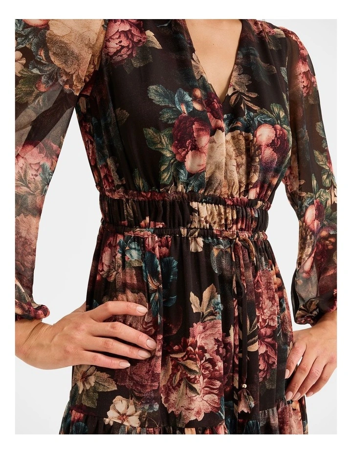 Garden Noir Maxi Dress in Black image 4