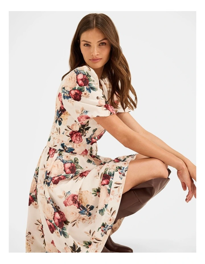 Winter Garden Mini Dress in Ivory image 6