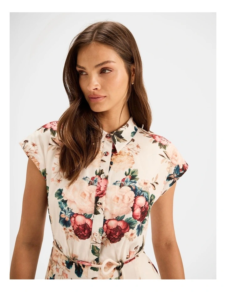 Winter Garden Shirt Dress in Ivory image 3