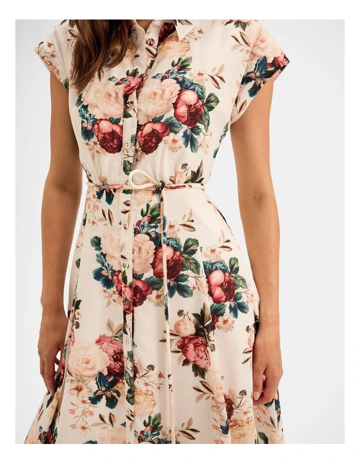 Winter Garden Shirt Dress in Ivory image 4