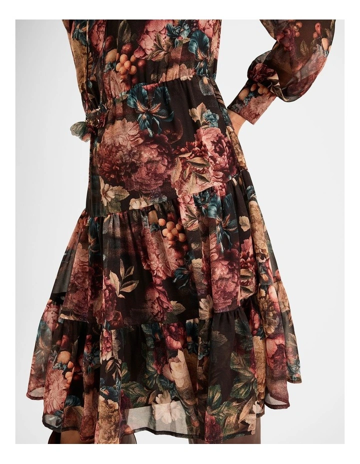 Garden Noir Mini Dress in Black image 5