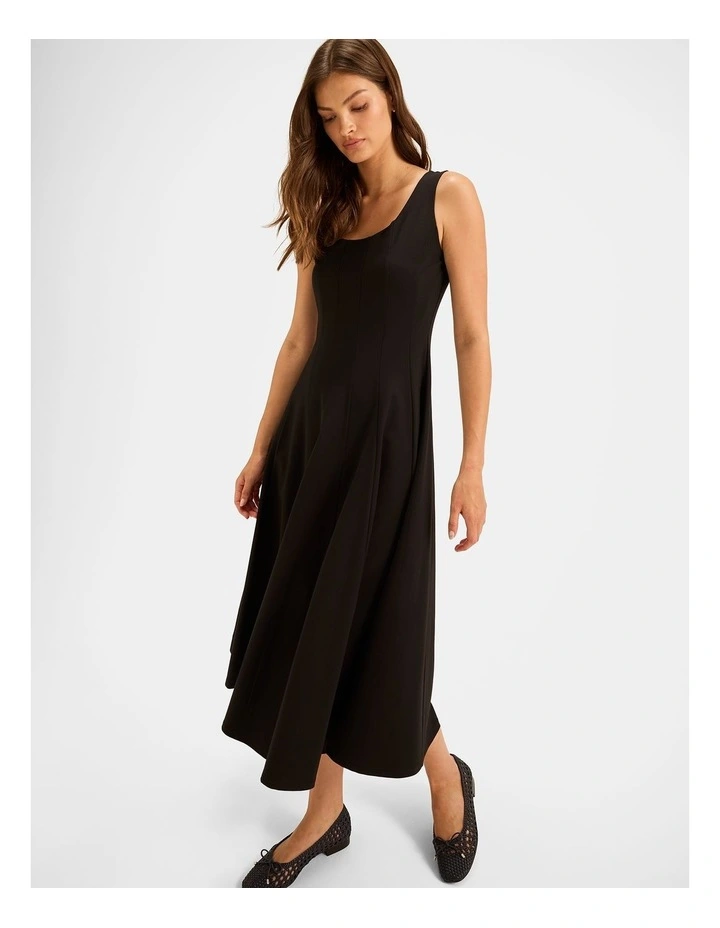 Elodie Midi Dress in Black image 5