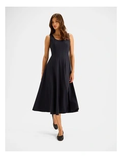 Elodie Midi Dress in Ink