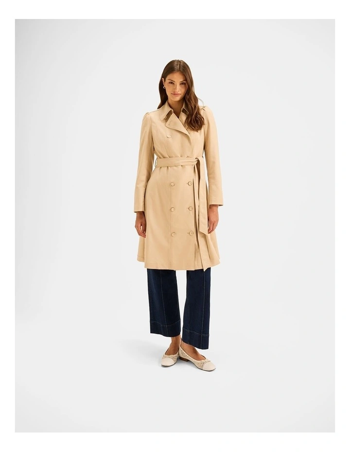 Antoinetta Trench Coat in Beige image 1