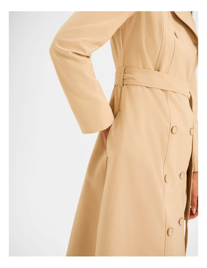 Antoinetta Trench Coat in Beige image 4