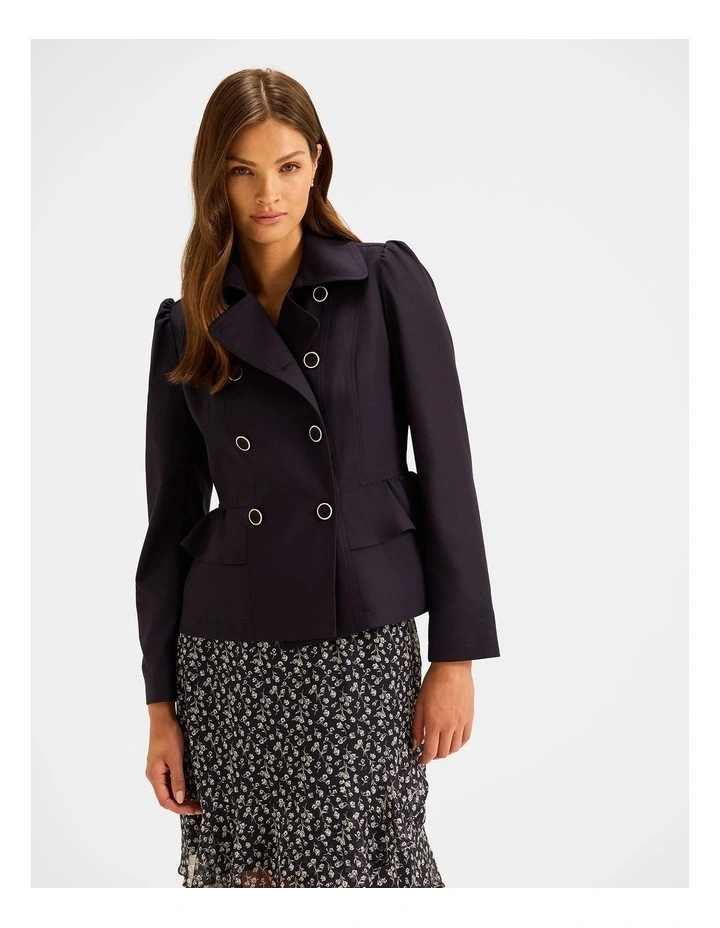 Nettie Peplum Jacket in Ink image 1
