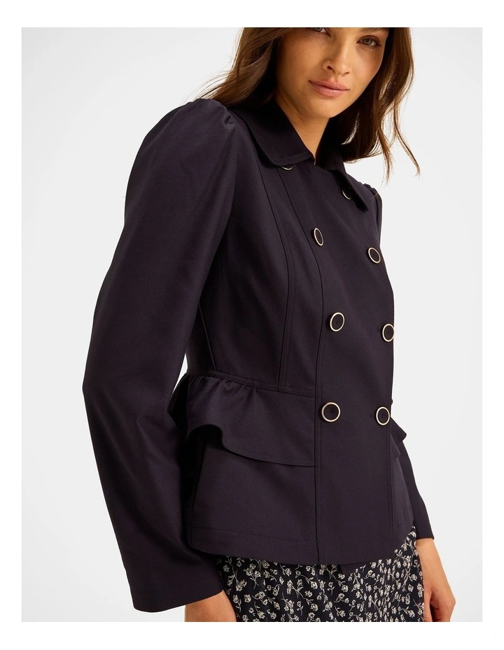 Nettie Peplum Jacket in Ink image 4