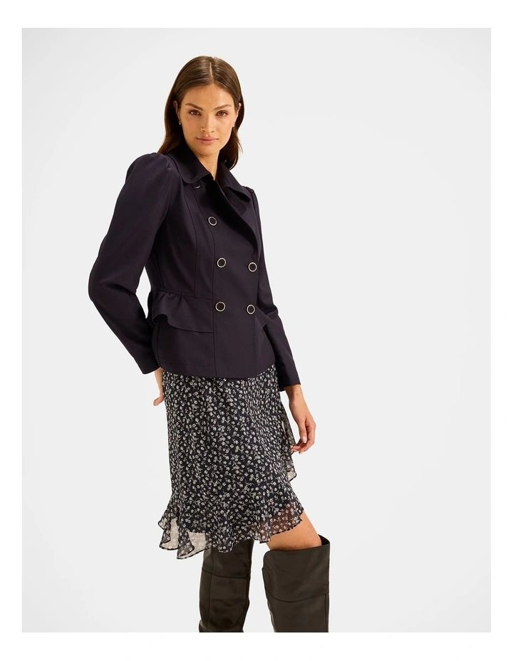 Nettie Peplum Jacket in Ink image 5