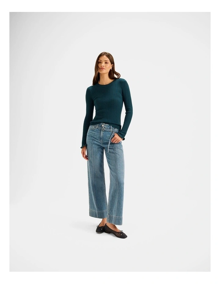 Clementine Knit Top in Dark Emerald image 6