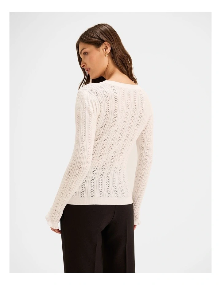 Clementine Knit Top in Ivory image 2