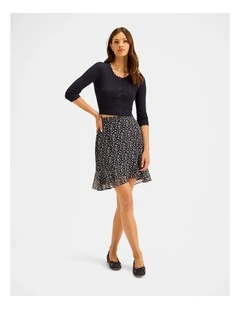 Mariner Floral Mini Skirt in Ink