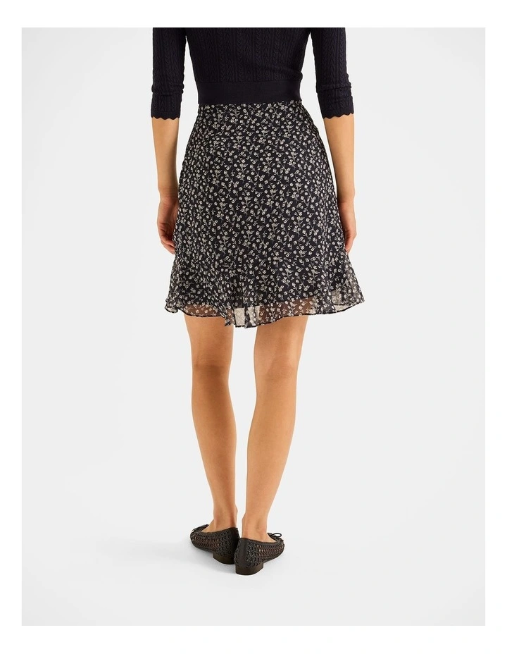 Mariner Floral Mini Skirt in Ink image 2