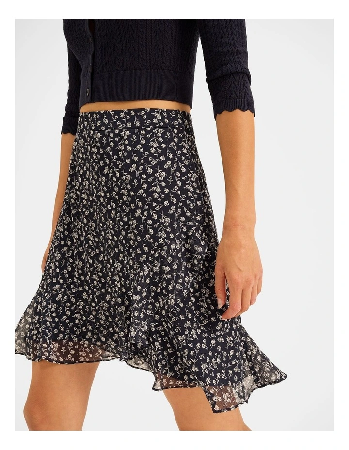 Mariner Floral Mini Skirt in Ink image 5